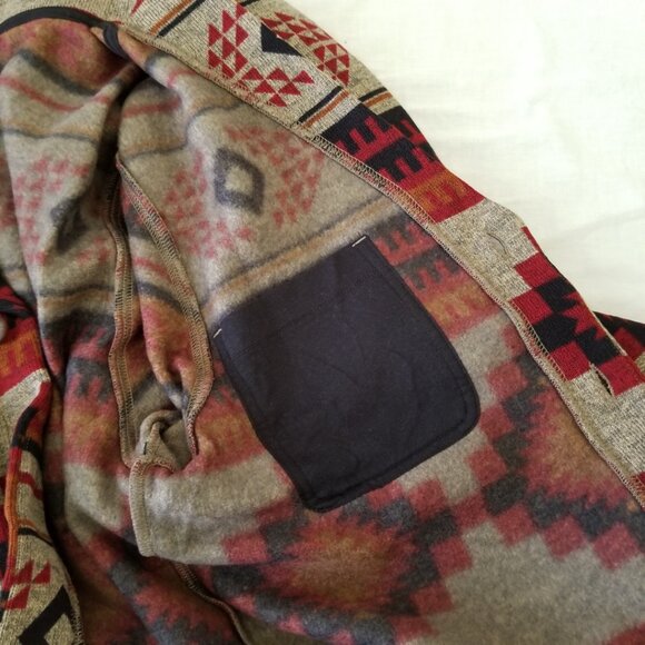 NWT! Soft & Comfy Long-Sleeve Sweater Coat w/Southwestern Design & Button Close - Picture 11 of 15